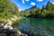 Valldola River in the beautiful nature of Valldalen Valley, Sunnmore More og Romsdal, Norway