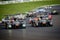 Vallelunga, Italy september 24 2017. Group of prototype cars during formation lap
