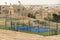 Valletta, 16th century  fortification with the paddle tennis court and a football pitch,  and view of Floriana