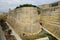 Valletta city fortifications. Valletta Fortress Wall and Watchtower. Valletta, Malta