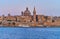 Valletta cityscape from Northern Harbour, Malta