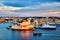 Valletta fortress at dusk - Malta. Panorama. Fort Saint Angelo