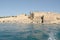 Valletta, Malta, August 2019. Fortress walls from the stern of the departing ship.