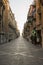 Valletta, Malta, August 2019. A rare shot of a deserted main city street in the early morning.