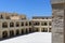 Valletta, Malta, August 2019. View of the courtyard of Fort San Elmo.