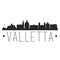 Valletta Malta. City Skyline. Silhouette City. Design Vector. Famous Monuments.