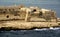 Valletta,Malta harbor with fortress