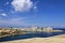 VALLETTA, MALTA SEPTEMBAR 26, 2017 - Fort Manoel as seen from Hastings Gardens and Gzira buildings