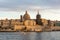 Valletta and Marsamxett Harbor panoramic view, Malta