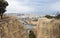 Valletta, massive fortification from the Hastings Garden Malta with a view on Manoel island and Gzira