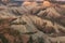 The valley of the badlands near Civita di Bagnoregio in Central Italy