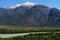 The valley of Baker River, a glacial river in Southern Chileâ€™s Patagonia