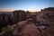 Valley of Desolation in Camdeboo National Park near Graaff-Reinet landscape with rocks sunset