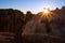 Valley of Desolation in Camdeboo National Park near Graaff-Reinet landscape with rocks sunset