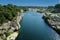 Valley of Gardon River near Pont du Gard