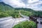 Valley Glaze Bridge in Taiwan, Pingtung. The Longest Suspension Bridge