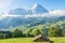 Valley of Grindelwald, view of the Eiger from Bussalpstrasse, Switzerland