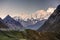 Valley on Manaslu circuit trek in Nepal