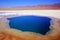 Valley of the Moon and lake, Atacama Desert dramatic landscape, Chile