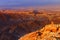 Valley of the Moon at Sunset, Atacama Desert dramatic landscape, Chile