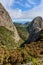 Valley Near Of Agando Roque Seen from the Los Roques Lookout in the Garajonay National Park in La Gomera. April 15, 2019. La