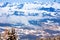 Valley panorama view in Mont-Blanc Chamonix region