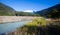 Valley of river Cauquenes and mountain Tronador