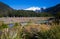 Valley of river Cauquenes and mountain Tronador