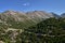 A valley and rocky peaks in the Lefka Ori mountains on the island of Crete