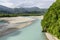 Valley of Tagliamento river in Italy