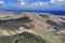 Valley Temisa and coast of ocean, Lanzarote, Canary Islands, Sp