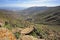 Valley Temisa and coast of ocean, Lanzarote, Canary Islands, Sp