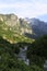 Valley of Theth during sunset in the alps of Albania