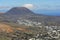 The Valley of a Thousand Palms, volcano Corona and Haria town,