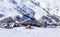 Valley view of Val Thorens. Village of Les Menuires