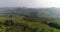 Valley with vineyards, Vineyards, a suggestive aerial video over a vineyards in an amazing tuscan landscape, panorama