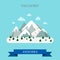 Vallnord mountain ski resort Andorra flat vector attraction