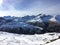 Valloire France Wintersport skipiste with view on the mountains