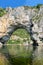 Vallon Pont d`Arc, Natural Rock bridge over the River in the Ard