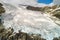 Valmalenco IT, Aerial view of the Fellaria glacier