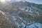 Valmalenco IT, aerial view of Lanzada and Caspoggio