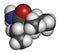 Valnoctamide sedative drug molecule. Atoms are represented as spheres with conventional color coding: hydrogen (white), carbon (