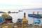 VALPARAISO, CHILE- june 10: The busy cargo seaport. Valparaiso,