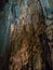Valporquero`s caves with stalactites in Spain