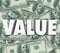 Value 3d Word Money Background Asset Worth Price Cost