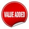 value added round red sticker