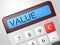 Value Calculator Represents Figures Profit And Valuable