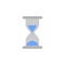 Value, hourglass, money, finance two color blue and gray icon