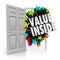 Value Inside Open Door 3d Words DIscount Store Savings Event