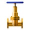 Valve ball, fittings, pipes of metal bronze, copper piping system. Valve water, oil, gas pipeline, pipes sewage